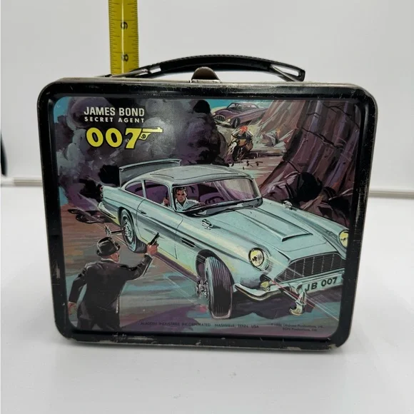 RARE VINTAGE 1966 JAMES BOND 007 LUNCHBOX ONLY NO THERMOS